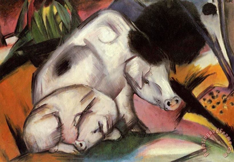 Franz Marc Pigs Art Painting