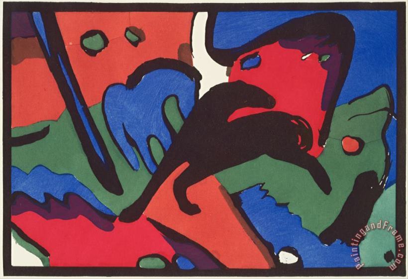 Franz Marc And Wassily Kandinsky, Published by R. Piper & Co Der Blaue Reiter (the Blue Rider) Art Painting