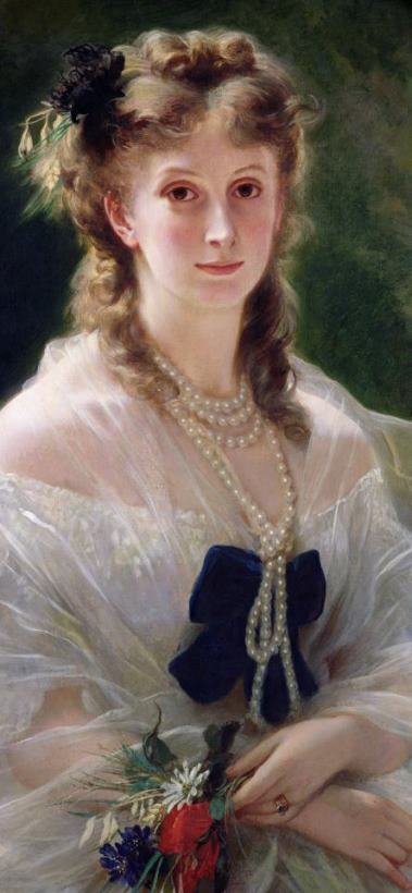 Portrait Of Sophie Troubetskoy painting - Franz Xaver Winterhalter Portrait Of Sophie Troubetskoy Art Print