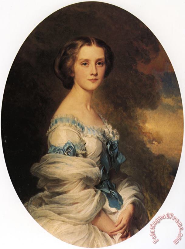 Franz Xavier Winterhalter Melanie De Bussiere, Comtesse Edmond De Pourtales Art Print