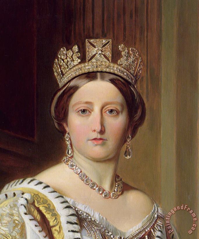 Portrait of Queen Victoria painting - Franz Xavier Winterhalter Portrait of Queen Victoria Art Print