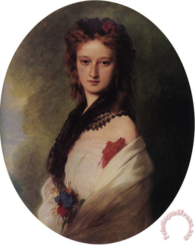 Zofia Potocka, Countess Zamoyska painting - Franz Xavier Winterhalter Zofia Potocka, Countess Zamoyska Art Print