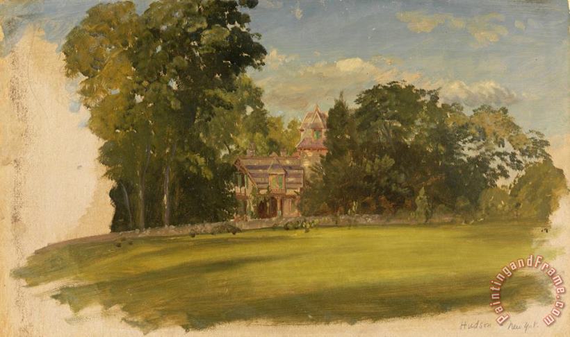 House in Hudson, New York painting - Frederic Edwin Church House in Hudson, New York Art Print