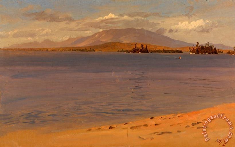 Mount Katahdin From Lake Millinocket painting - Frederic Edwin Church Mount Katahdin From Lake Millinocket Art Print