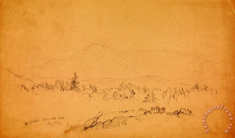 Frederic Edwin Church Mount Katahdin From The West (looking West Toward Mount Katahdin) Art Print