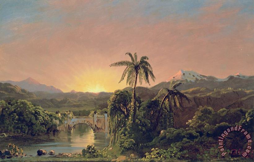 Frederic Edwin Church Sunset in Equador Art Painting
