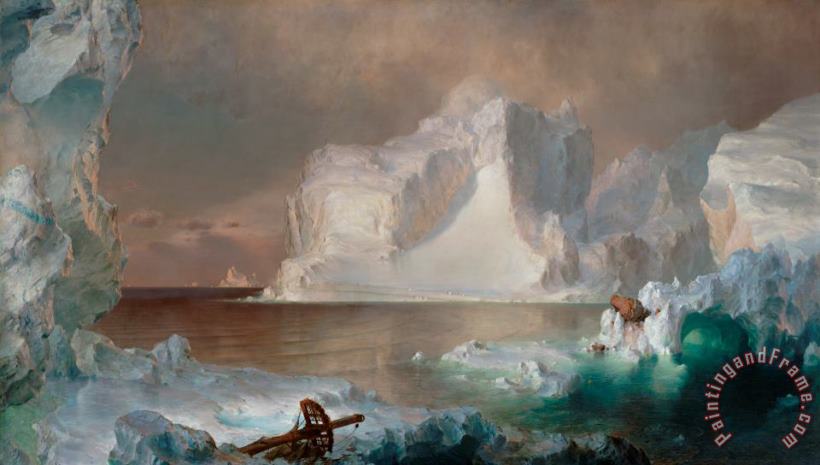 The Icebergs painting - Frederic Edwin Church The Icebergs Art Print