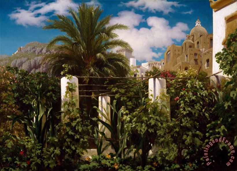 Frederic Leighton Garden of an Inn, Capri Art Painting