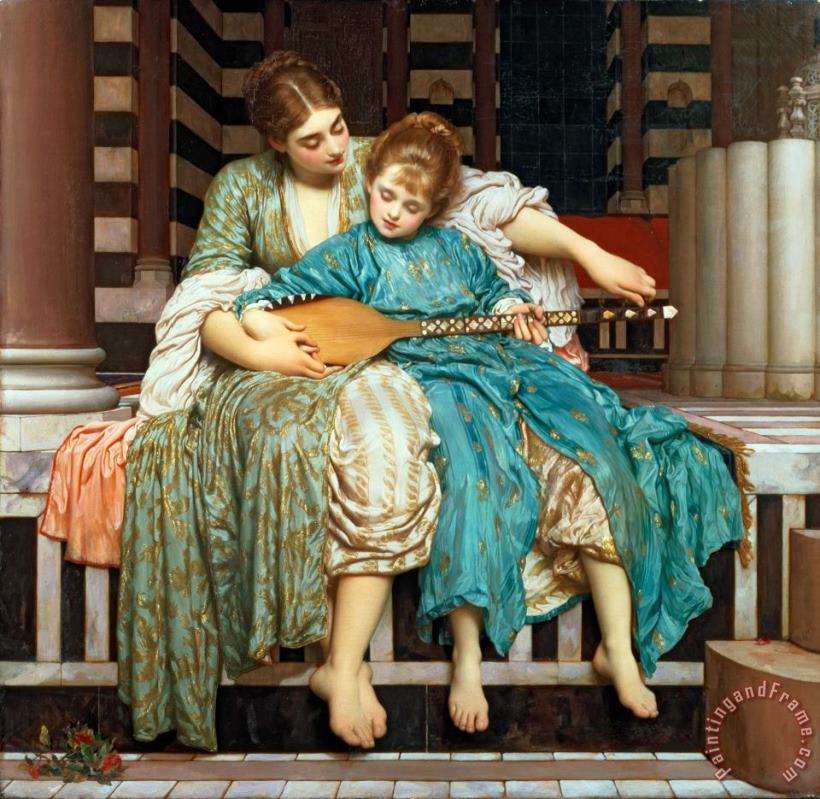 Frederic Leighton The Music Lesson Art Painting