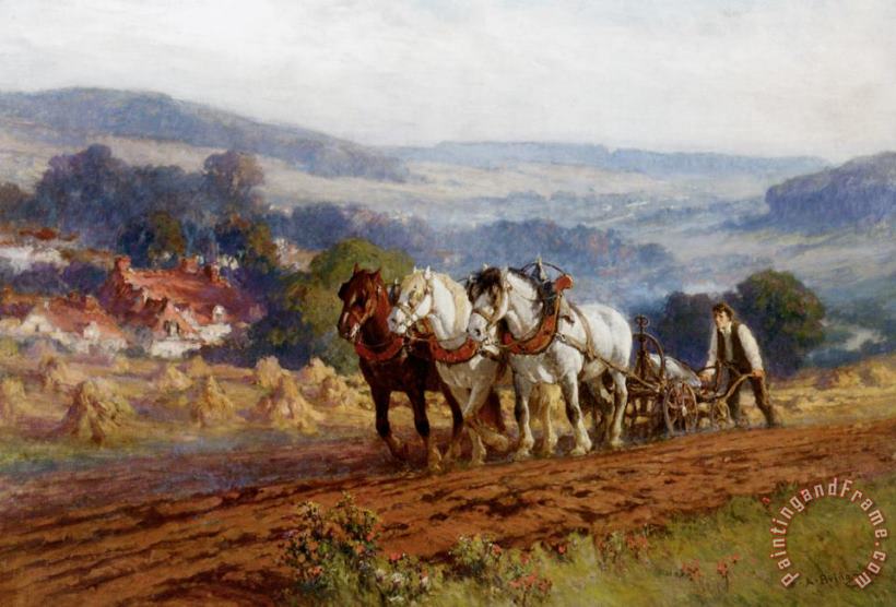 Frederick Arthur Bridgman Plowing The Field Art Painting
