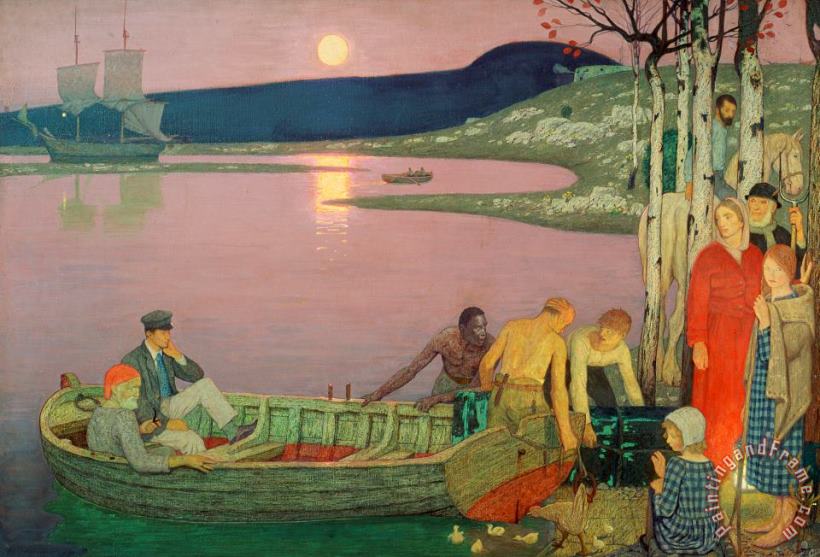 Frederick Cayley Robinson The Call of the Sea Art Painting