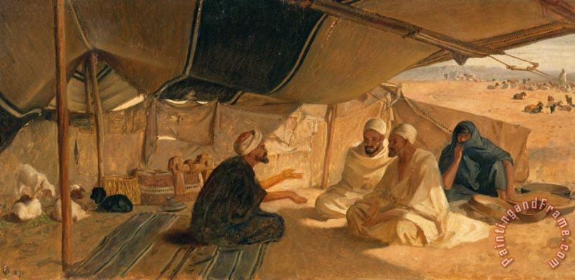 Arabs in the Desert painting - Frederick Goodall Arabs in the Desert Art Print