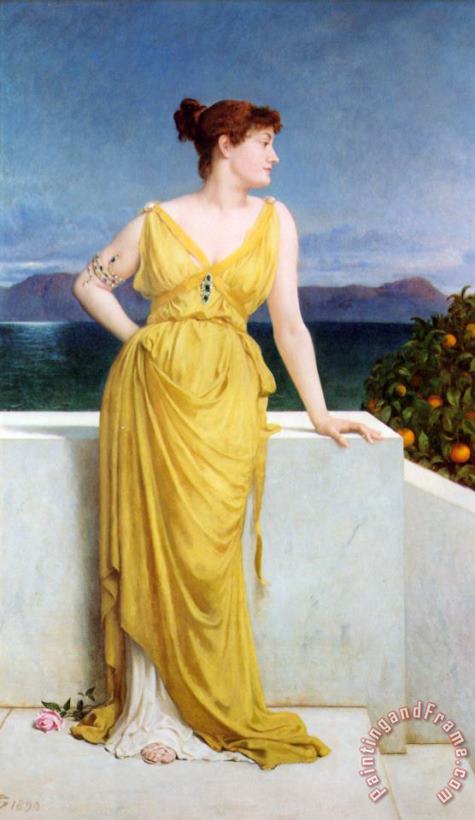 Mrs. Charles Kettlewell in Neoclassical Dress painting - Frederick Goodall Mrs. Charles Kettlewell in Neoclassical Dress Art Print