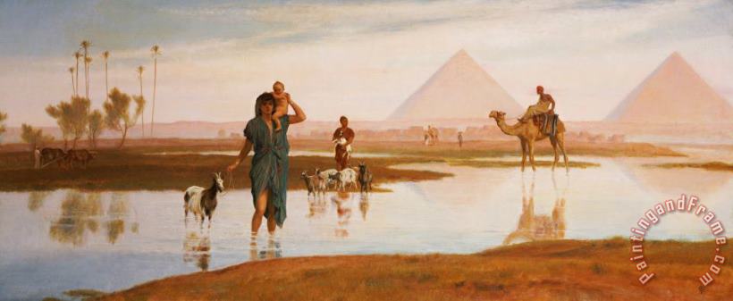 Overflow of the Nile painting - Frederick Goodall Overflow of the Nile Art Print