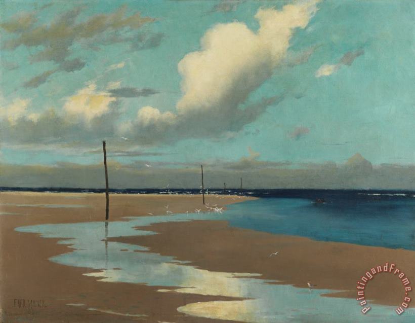 Frederick Milner Beach at Low Tide Art Painting