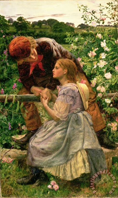Frederick Smallfield Early Lovers Art Painting