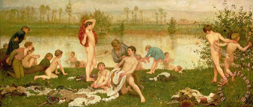 The Bathers painting - Frederick Walker The Bathers Art Print