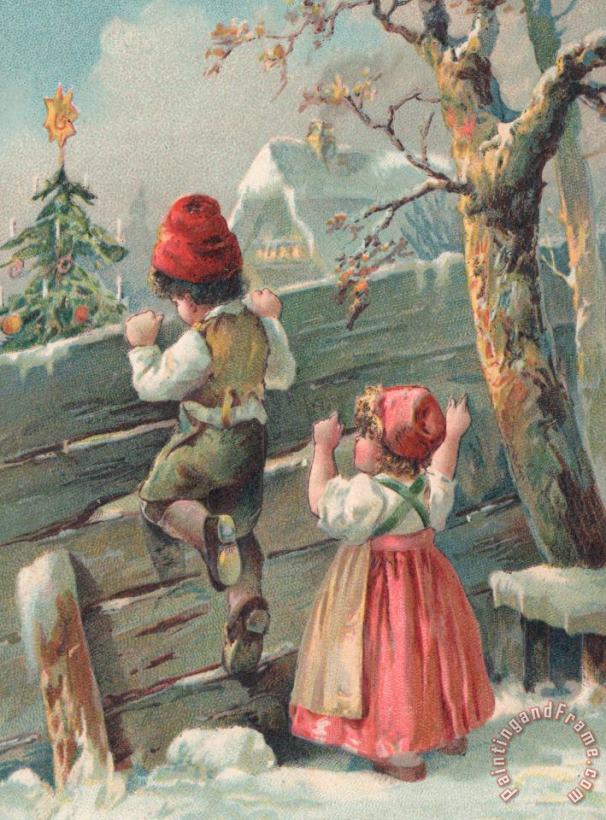 French School Christmas Card Art Print