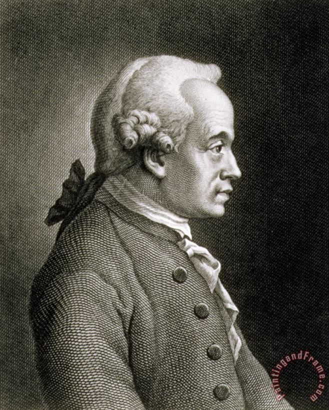 French School Portrait Of Emmanuel Kant Art Print