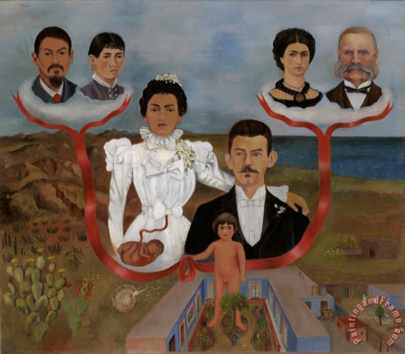 Frida Kahlo My Grandparents, My Parents, And I (family Tree) Art Painting