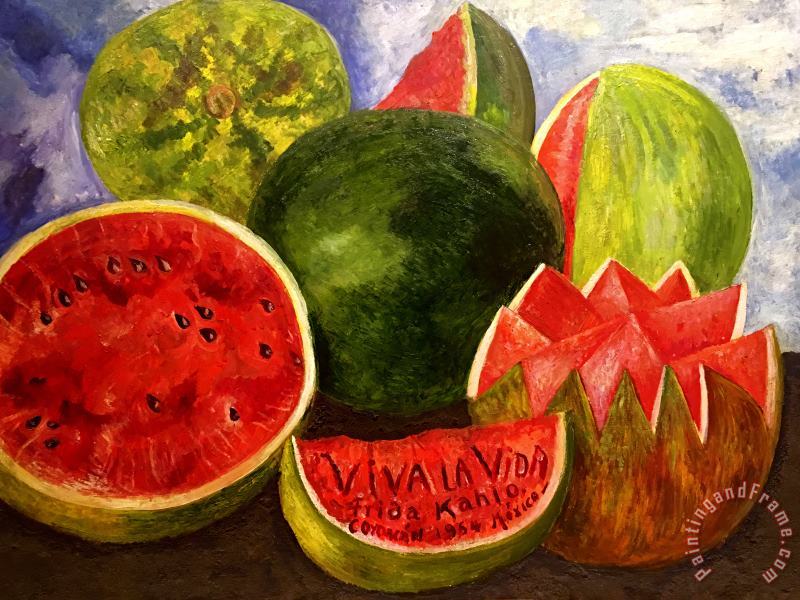 Frida Kahlo Viva La Vida Watermelons Art Print