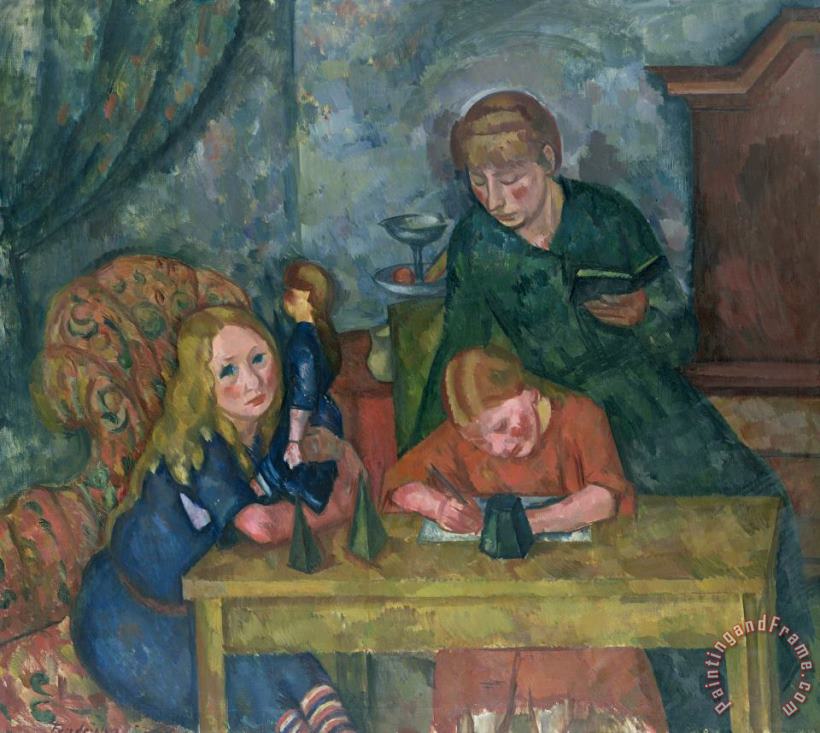 The Children's Parlour painting - Fritz Friedrichs The Children's Parlour Art Print