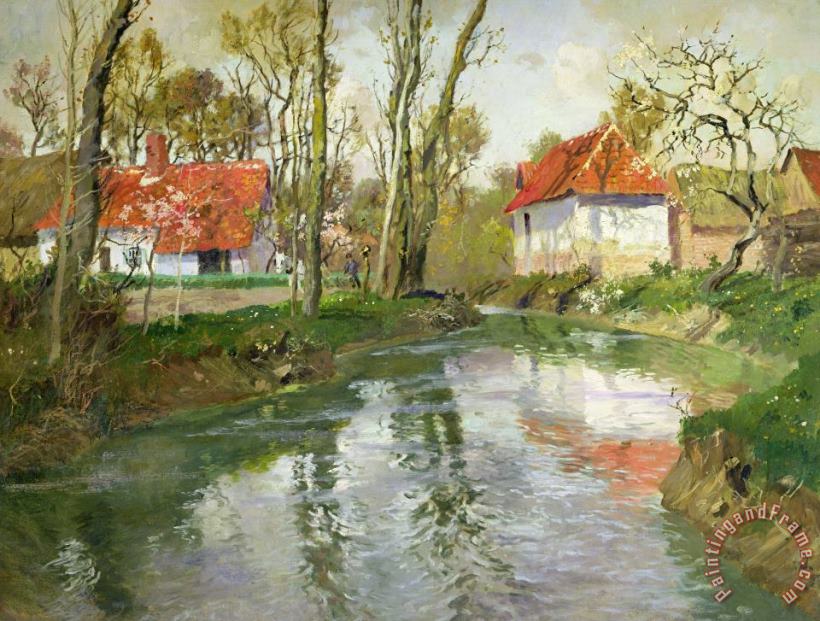 Fritz Thaulow The Dairy At Quimperle Art Painting