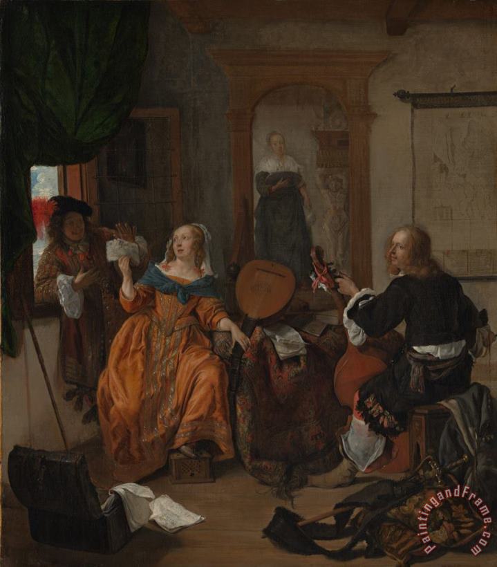 A Musical Party painting - Gabriel Metsu A Musical Party Art Print