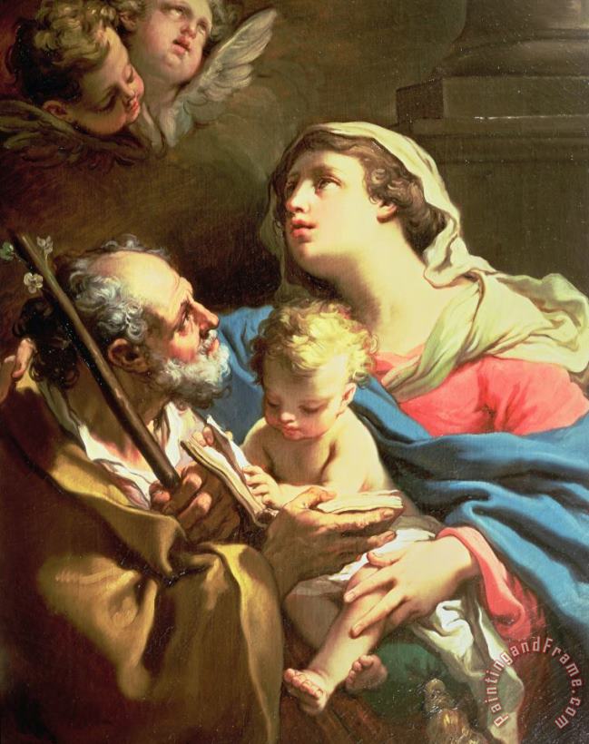 The Holy Family painting - Gaetano Gandolfi The Holy Family Art Print