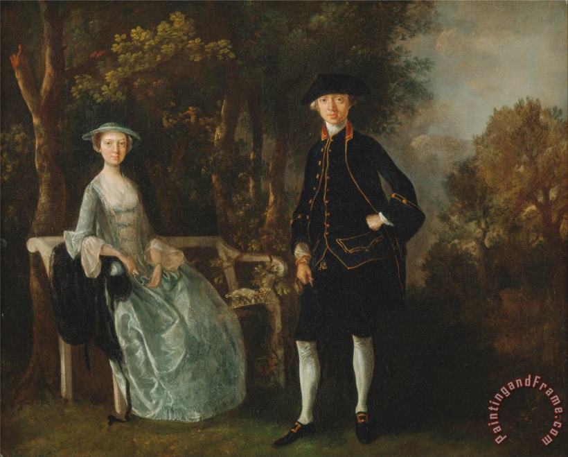 Gainsborough, Thomas Lady Lloyd And Her Son, Richard Savage Lloyd, of Hintlesham Hall, Suffolk Art Print