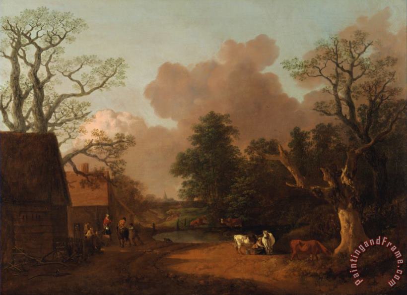 Gainsborough, Thomas Landscape with Milkmaid Art Print