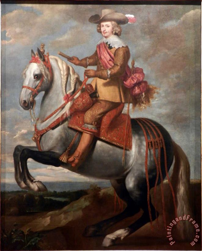 Gaspar de Crayer Equestrian Painting of Infant Cardinal Don Fernando of Austria Art Painting