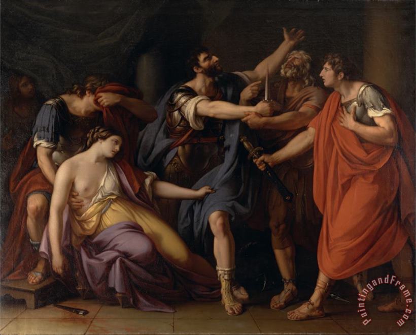 The Death of Lucretia painting - Gavin Hamilton The Death of Lucretia Art Print