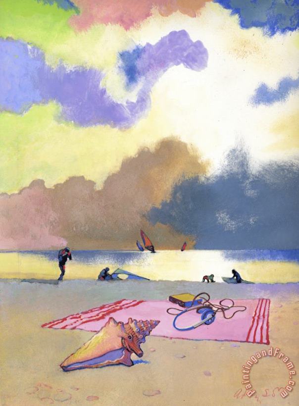 Summer Evening painting - George Adamson Summer Evening Art Print