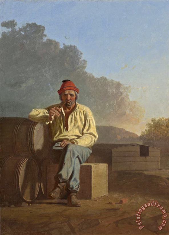 George Caleb Bingham Mississippi Boatman Art Painting