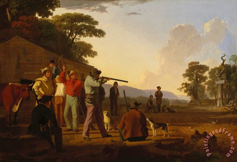 Shooting for The Beef painting - George Caleb Bingham Shooting for The Beef Art Print