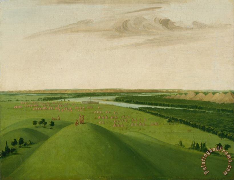 Fort Union, Mouth of The Yellowstone River, 2000 Miles Above St. Louis painting - George Catlin Fort Union, Mouth of The Yellowstone River, 2000 Miles Above St. Louis Art Print