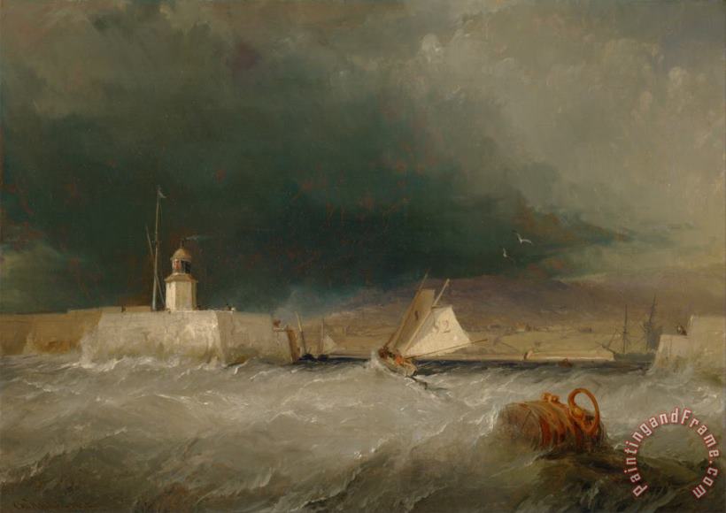 Port on a Stormy Day painting - George Chambers Port on a Stormy Day Art Print