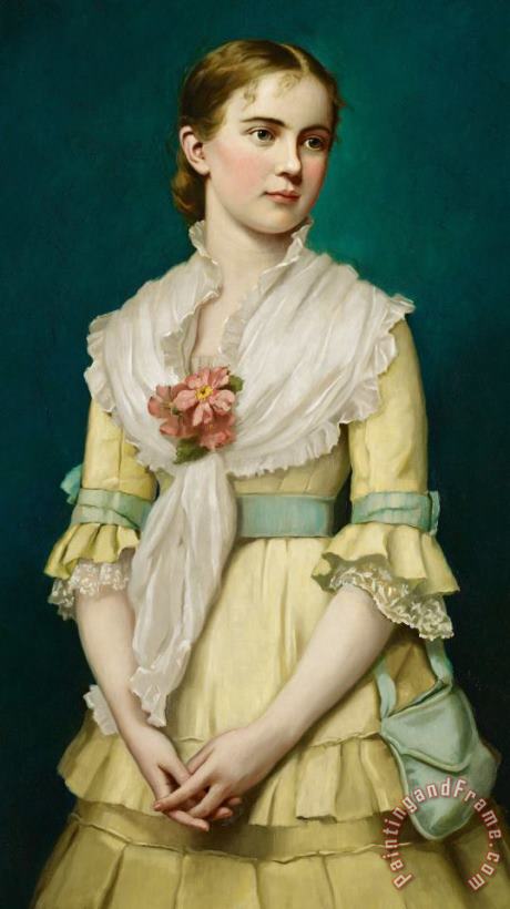Portrait Of A Young Girl painting - George Chickering Munzig Portrait Of A Young Girl Art Print