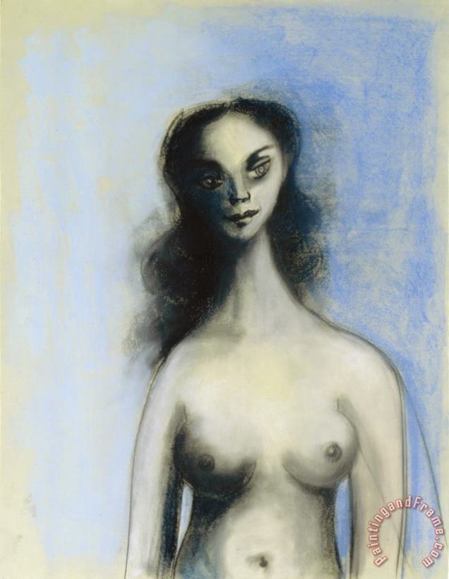 Blue Nude painting - George Condo Blue Nude Art Print