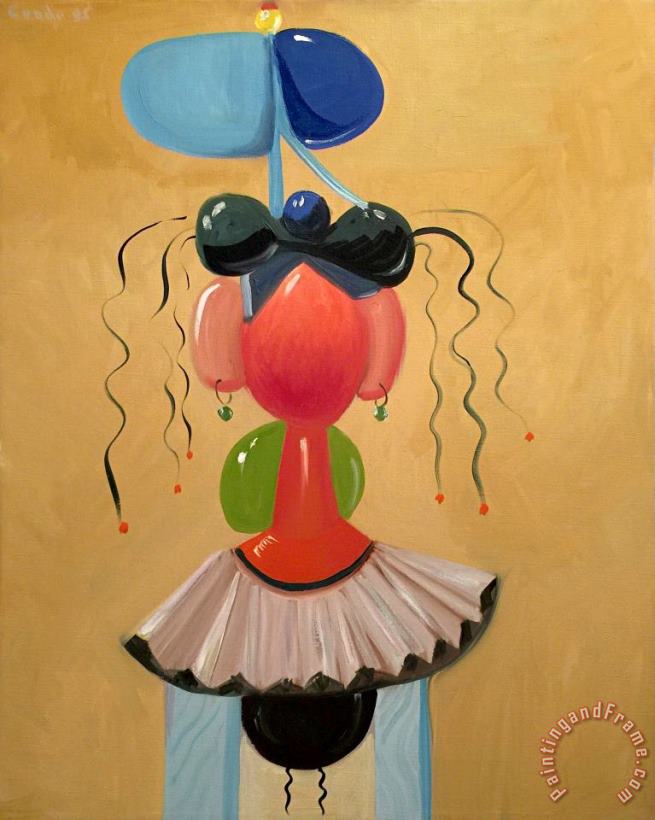 George Condo Colored Dancer, 1995 Art Painting