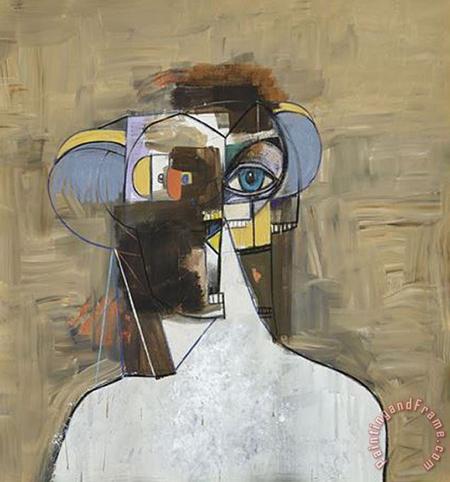 George Condo Female Portrait Art Painting