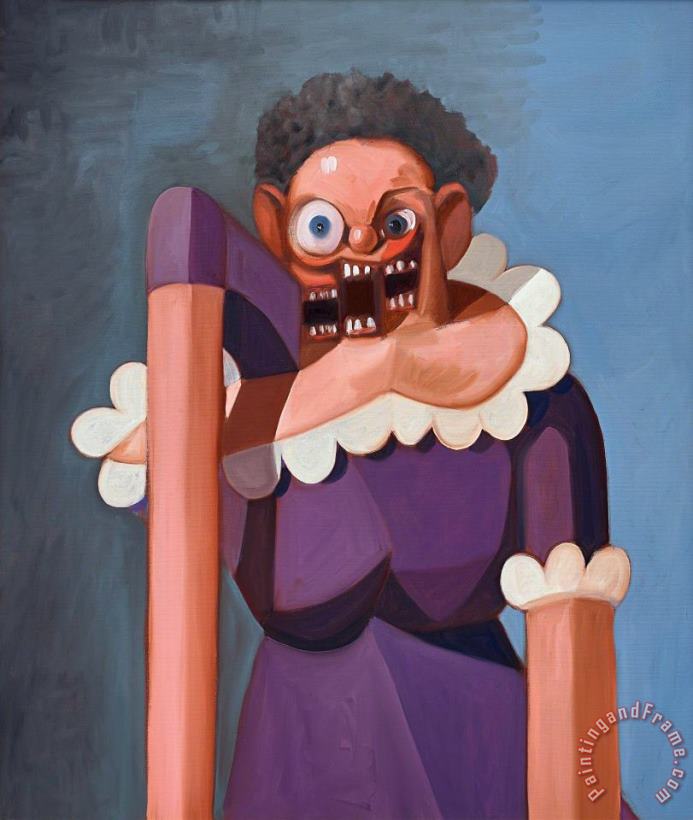 French Maid Variation, 2005 painting - George Condo French Maid Variation, 2005 Art Print