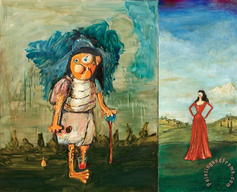 George Condo Full Figure Combination, 1990 Art Painting