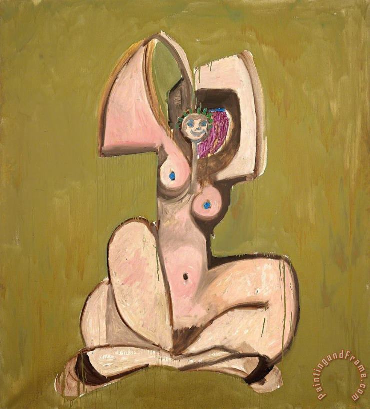 George Condo Gold Nude, 1989 Art Print