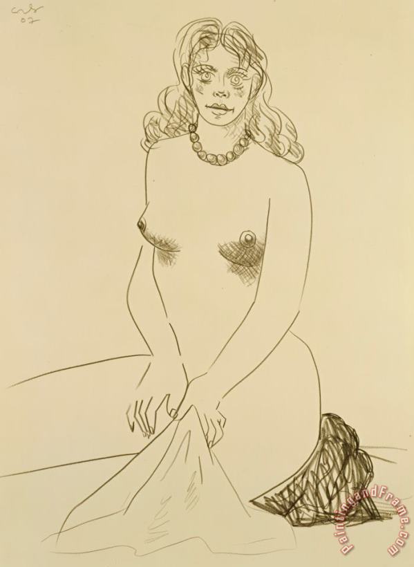 George Condo Nude with Towel, 2007 Art Print