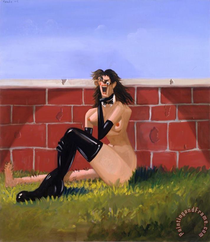 Seated Female Figure, 2005 painting - George Condo Seated Female Figure, 2005 Art Print