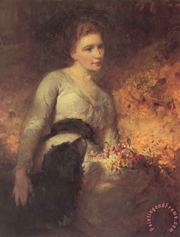Jane Isabella Baird (villers) painting - George Elgar Hicks Jane Isabella Baird (villers) Art Print