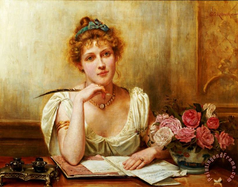 George Goodwin Kilbourne The Letter Art Painting