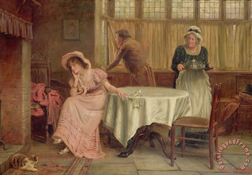 George Goodwin Kilburn 'Will He Come?' Art Painting